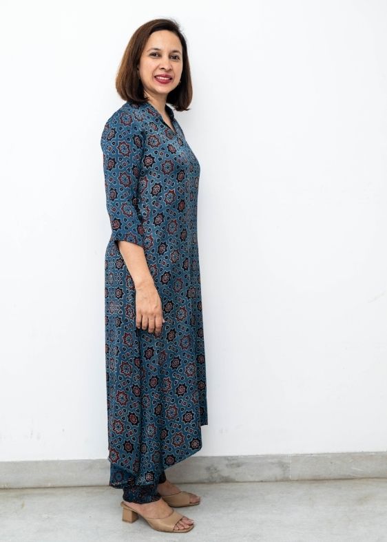 Geometric Modal Silk Dress