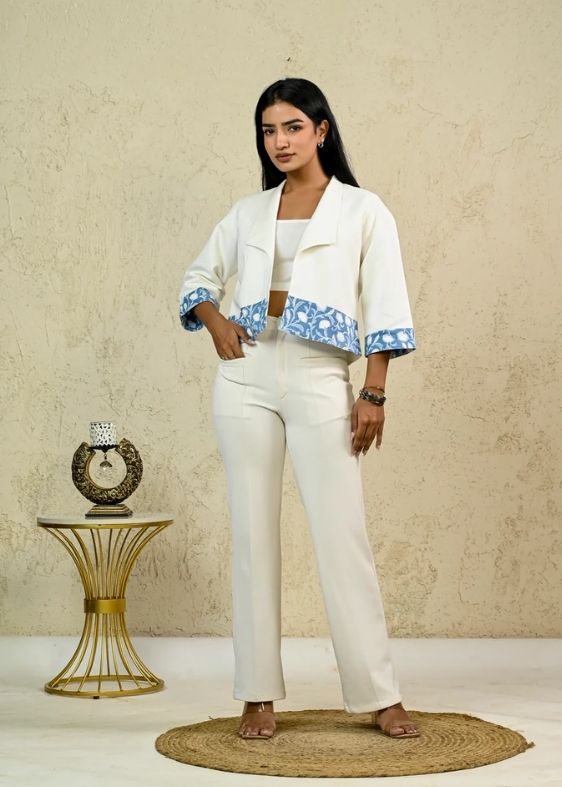 White Cotton Flex Shrug