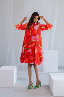 Vermilion Orchids Dress