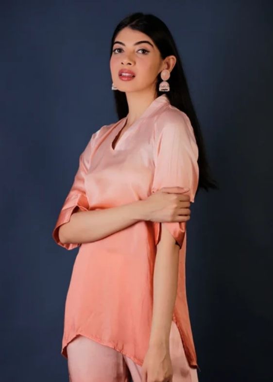 Rust Bamber Satin Ombre Co-ord set