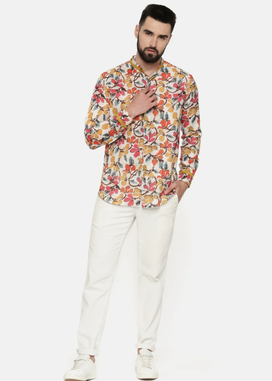 Floral Print Designer Shirt