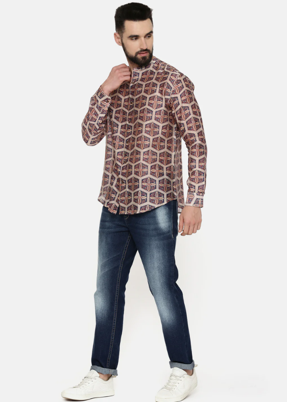 Line Bemberg Geometric Print shirt