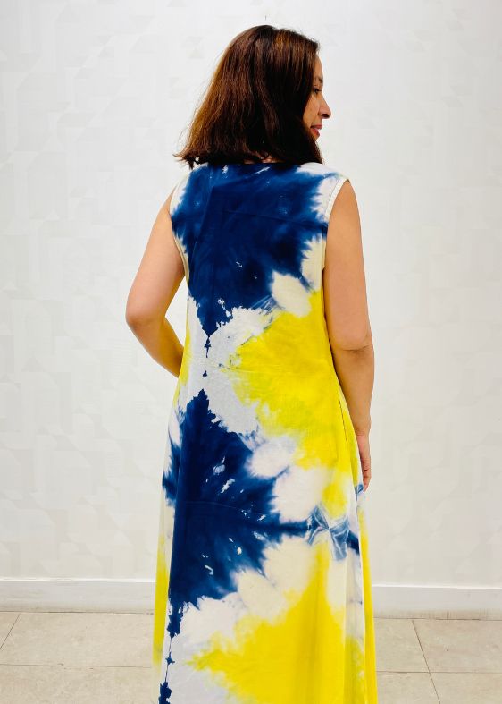 Bali maxi Tie and dye cotton dress