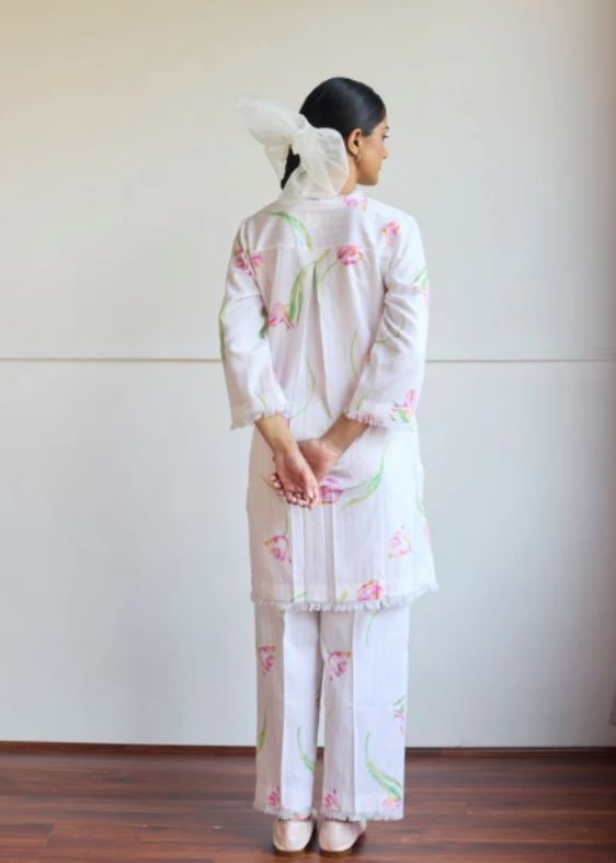 Ana Ivory Tulip Coord Set