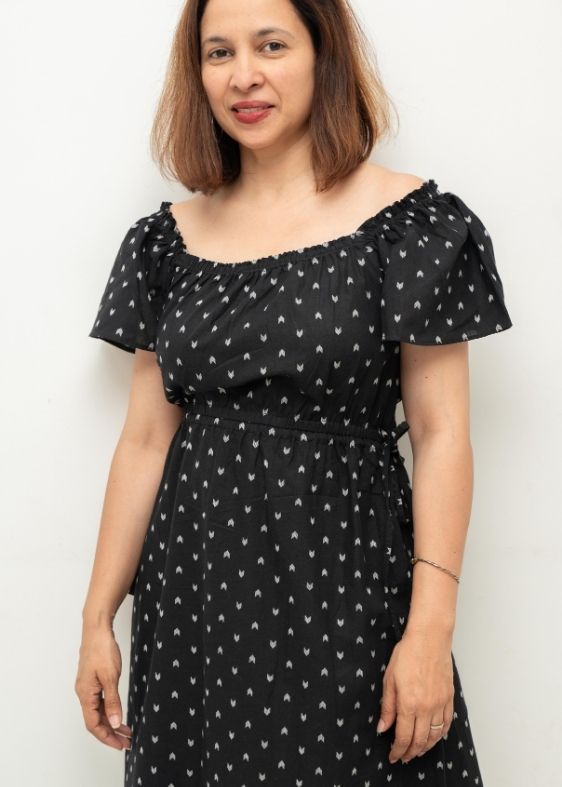 Black Uniq Cotton Dress