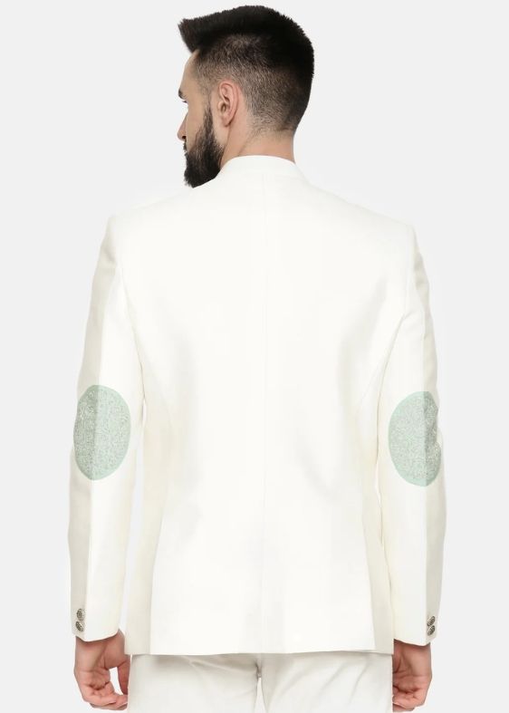 Ivory Green Embroidered Jodhpuri Suit - MMJ0148