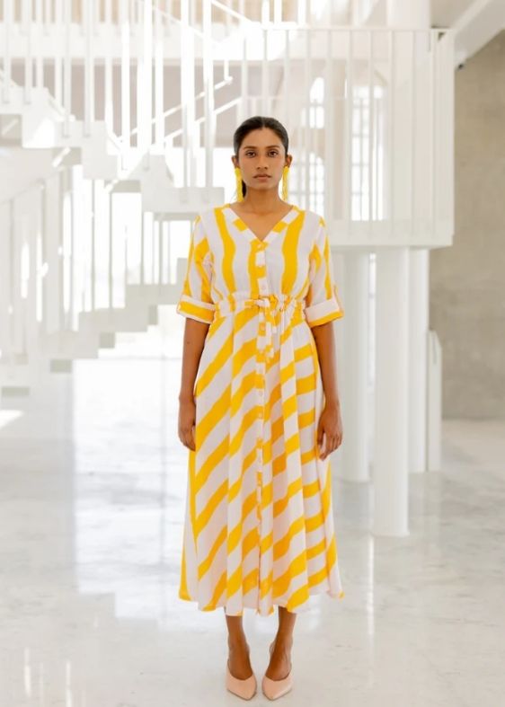 Lemonberry Draw- cord Dress
