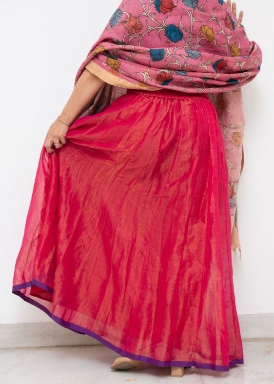 Pink Cotton Tissue Skirt