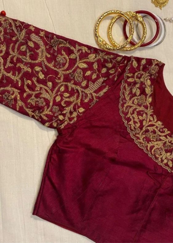 Maroon Seville Cathedral Blouse