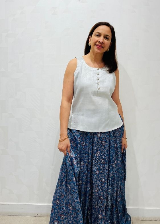 Silver Tissue Blouse