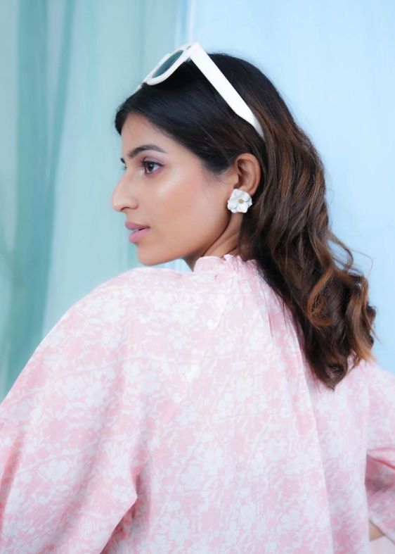 SS 2426 Pink Embroidered Top