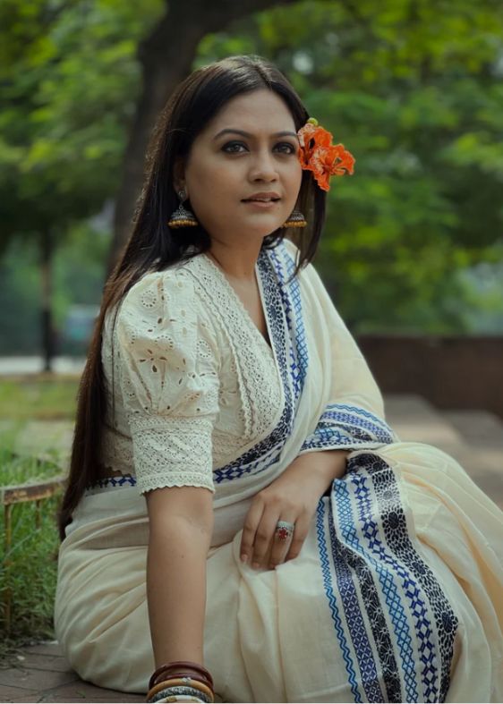 Vintage Brocade flap blouse