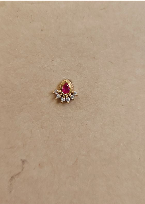 Peardrop Silver Nosepins