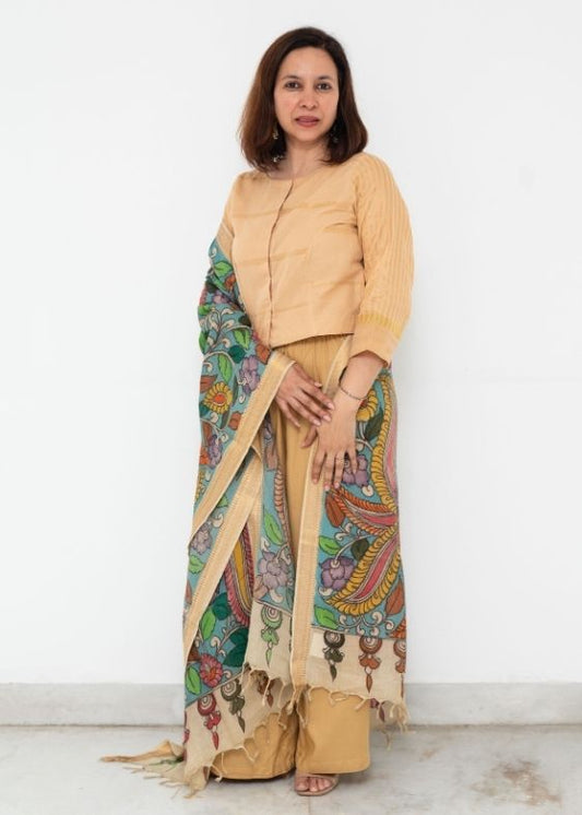 Beige Fulia Cotton Blouse