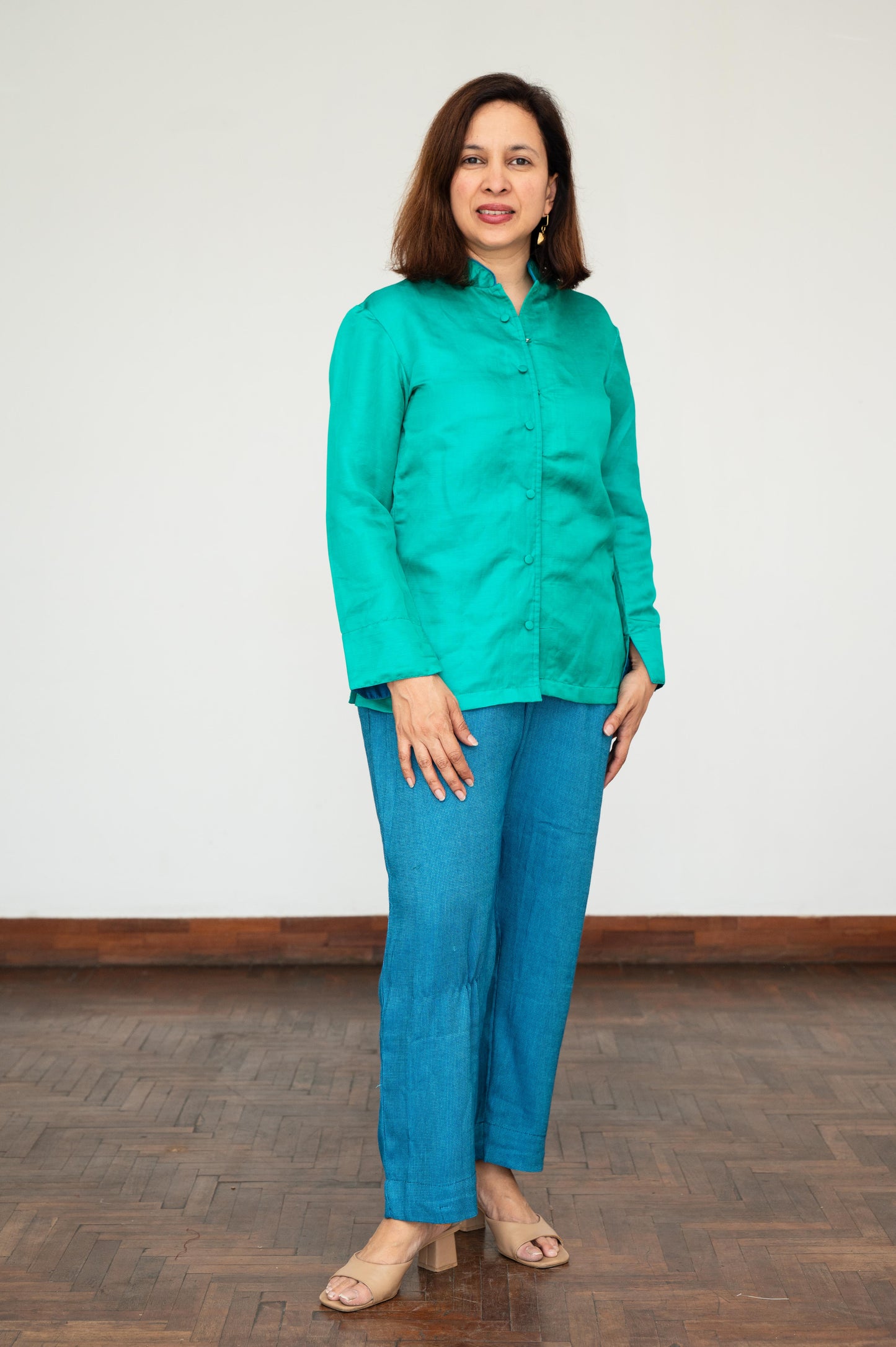 Green Modal Silk Jacket