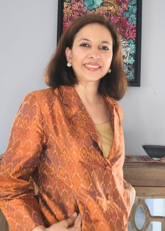 Orange Silk Ikat jacket