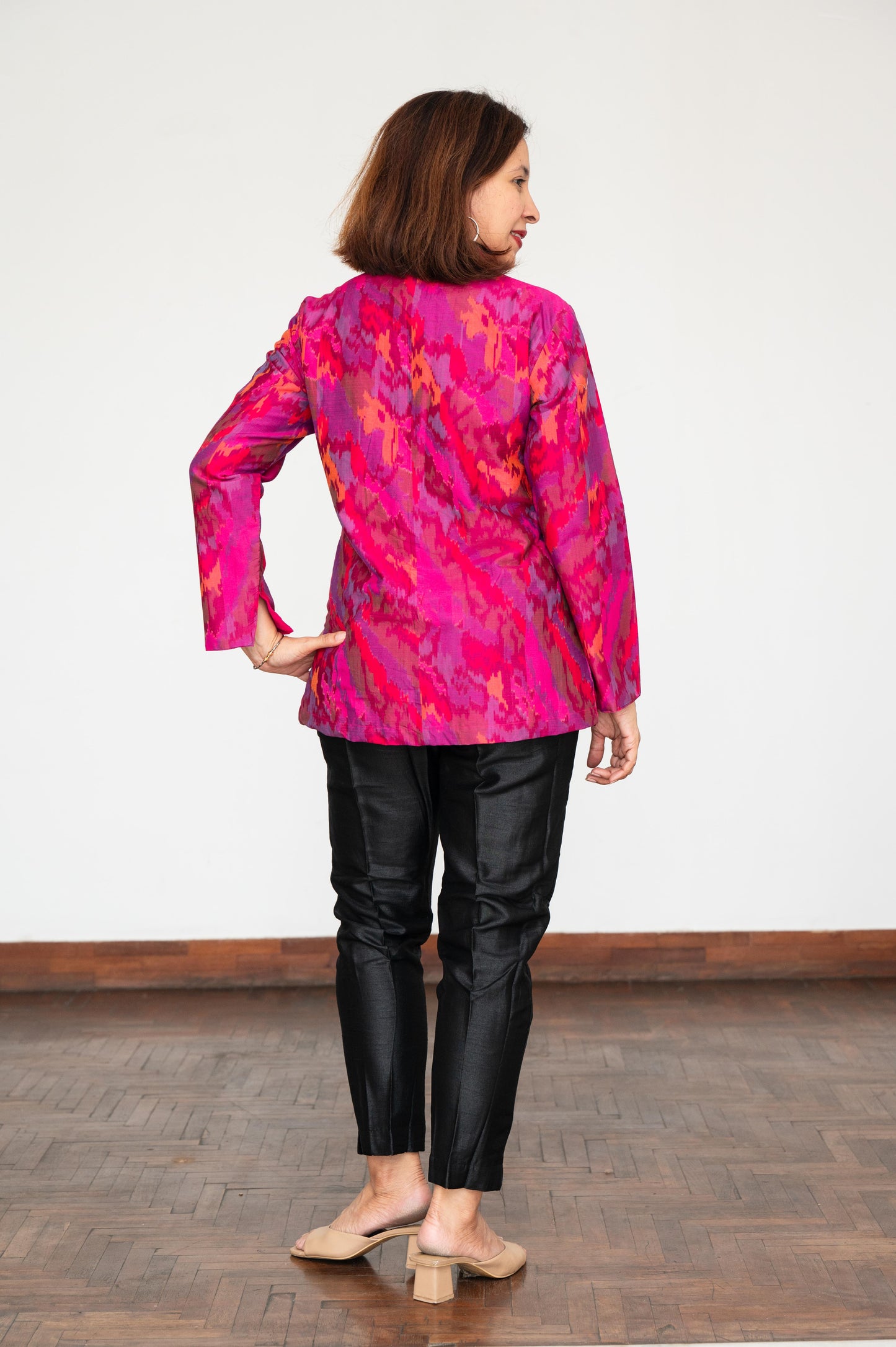Pink Silk Ikat Jacket