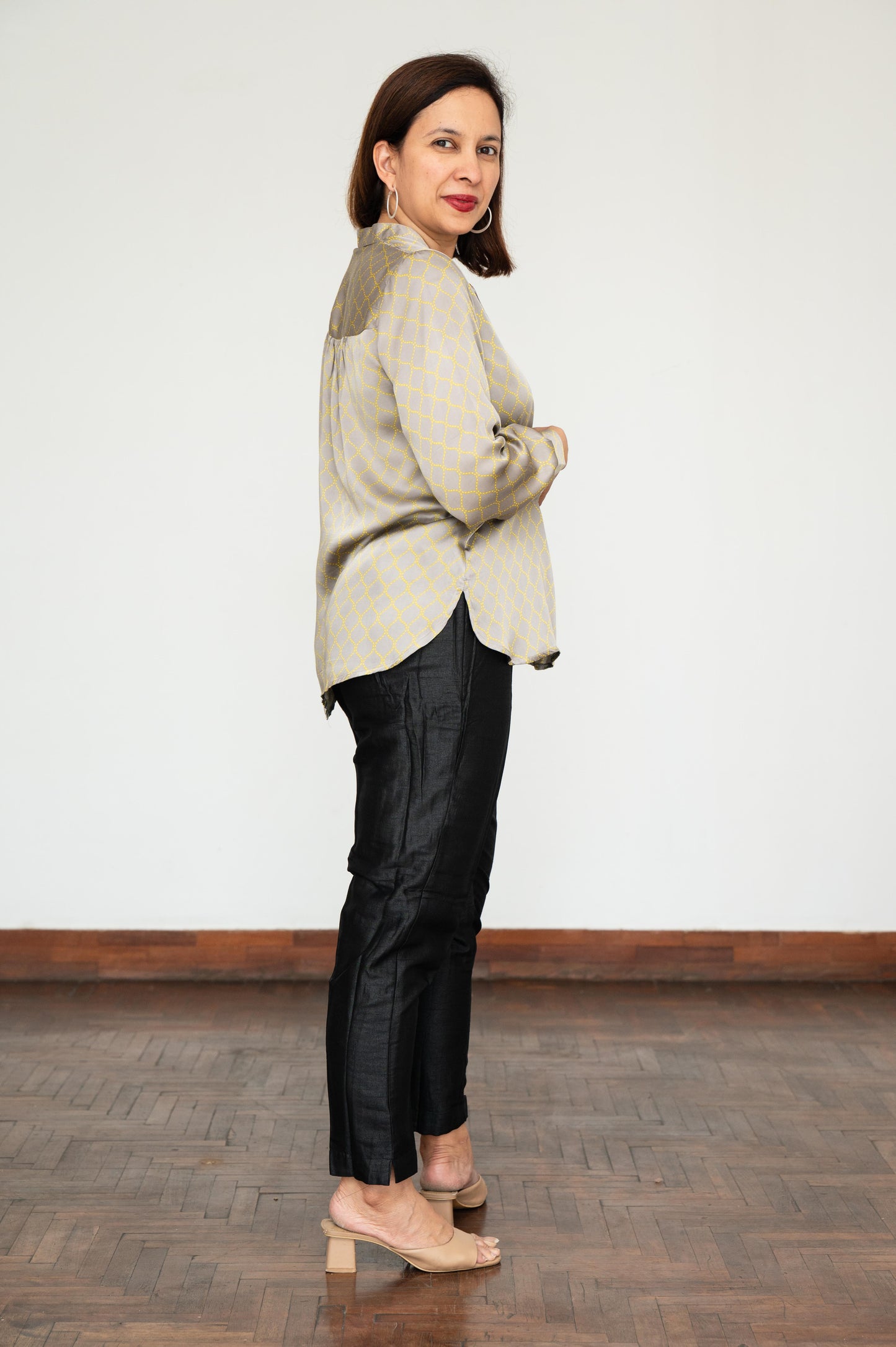 Grey Modal Silk Tunic