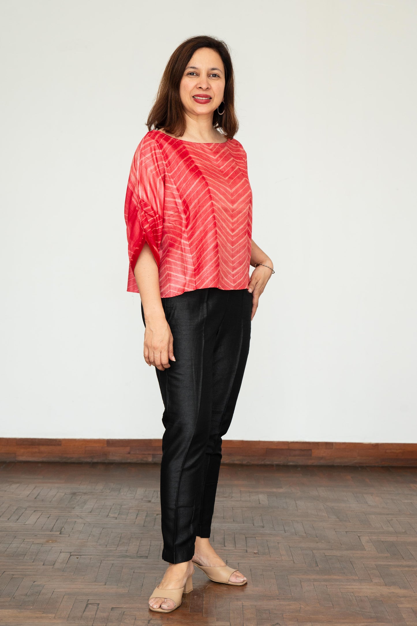 Orange Mura Shibori Blouse