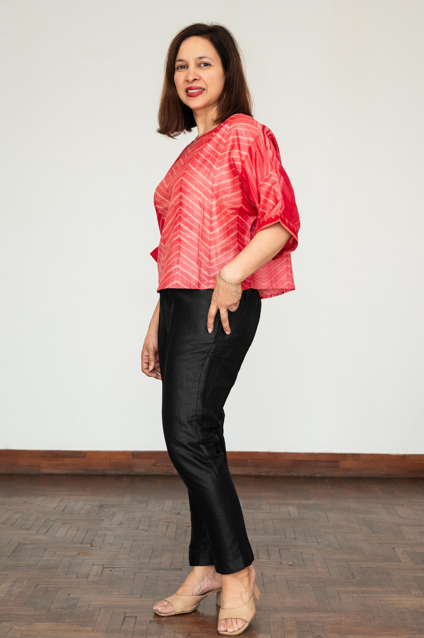 Orange Mura Shibori Blouse