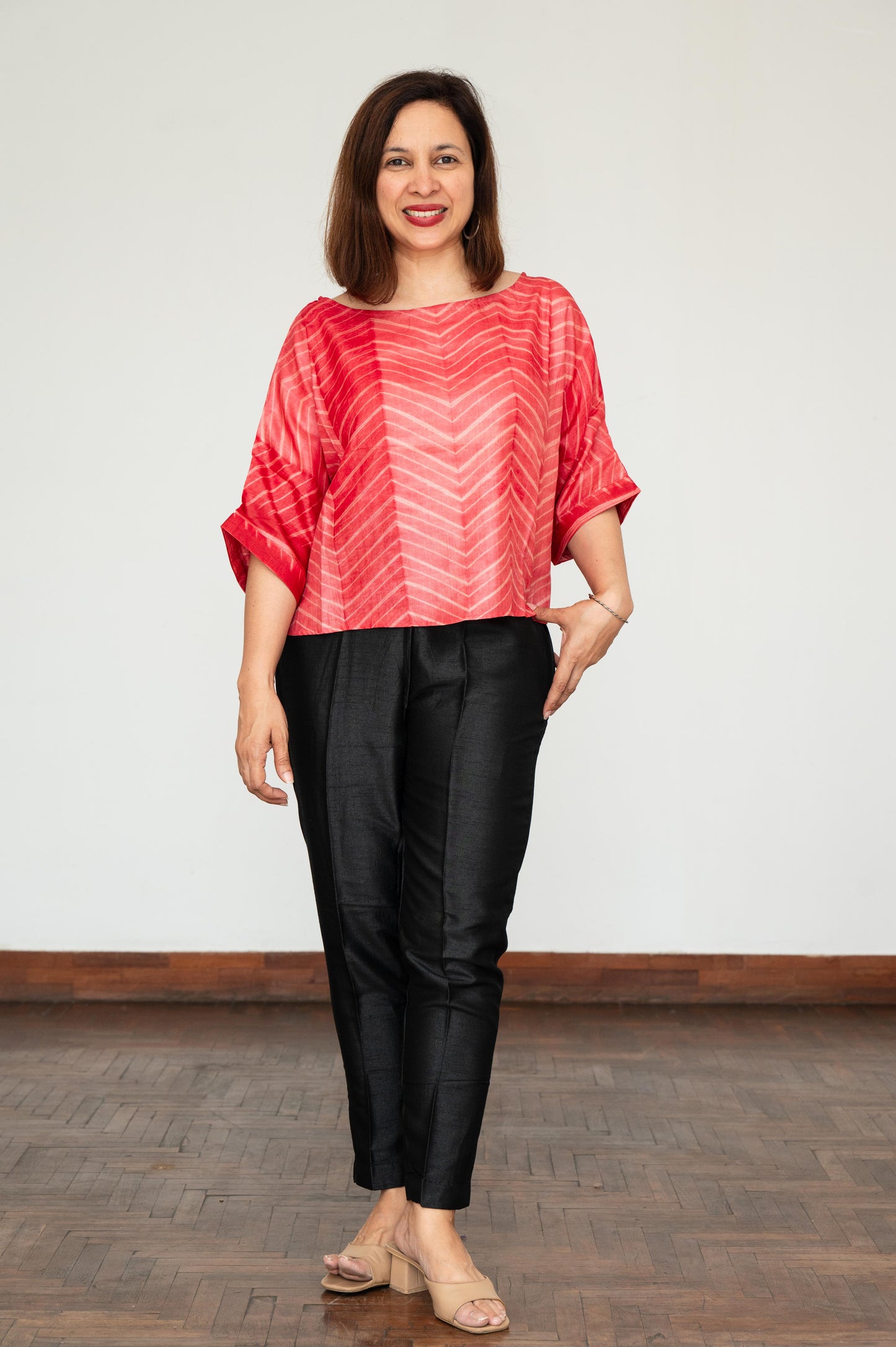 Orange Mura Shibori Blouse