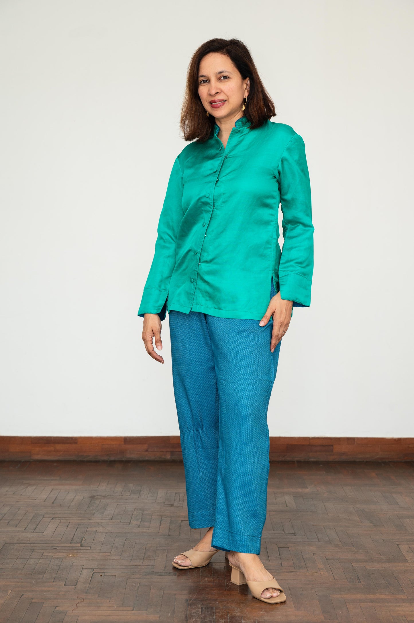 Green Modal Silk Jacket