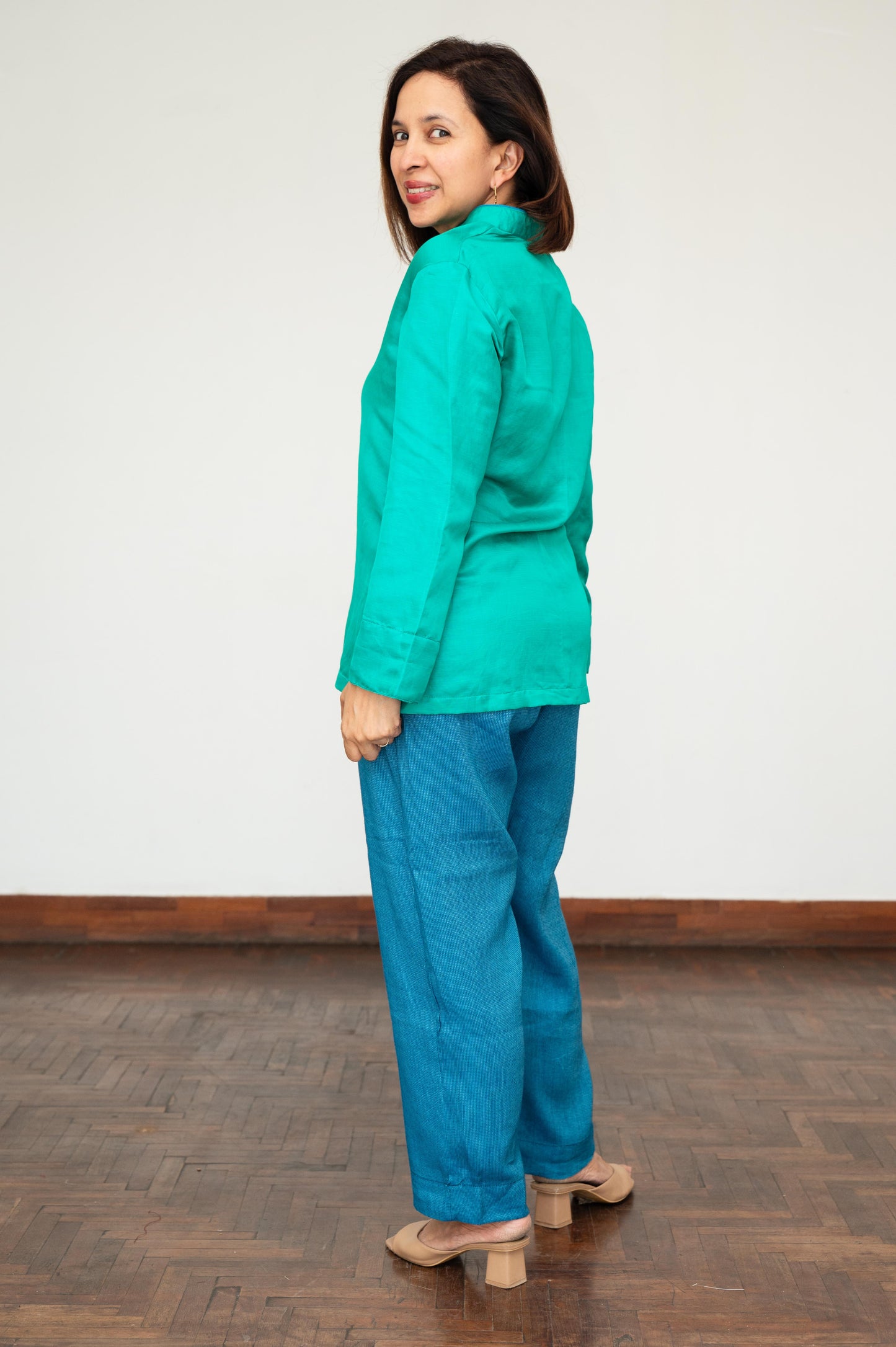 Green Modal Silk Jacket