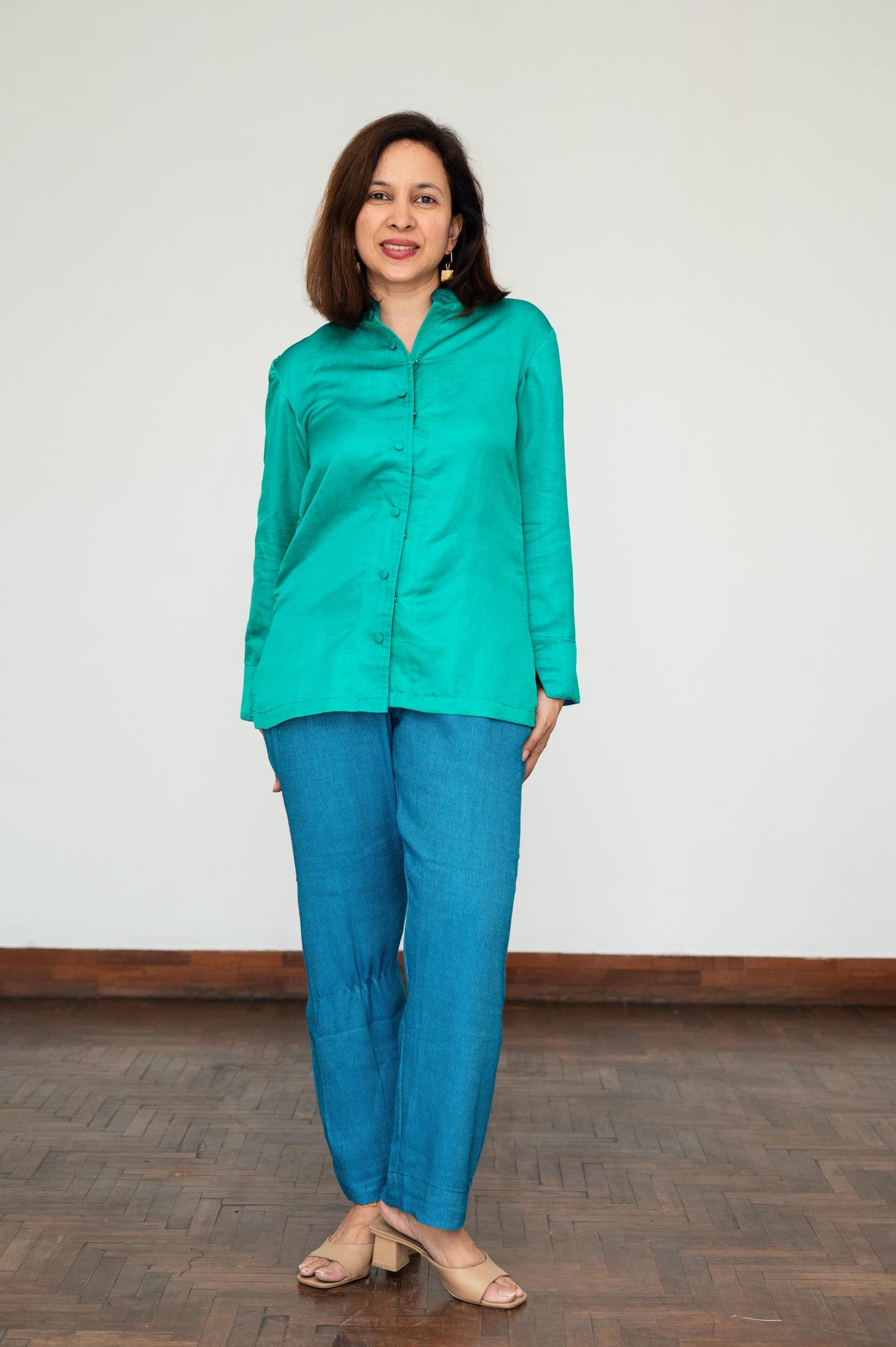 Green Modal Silk Jacket