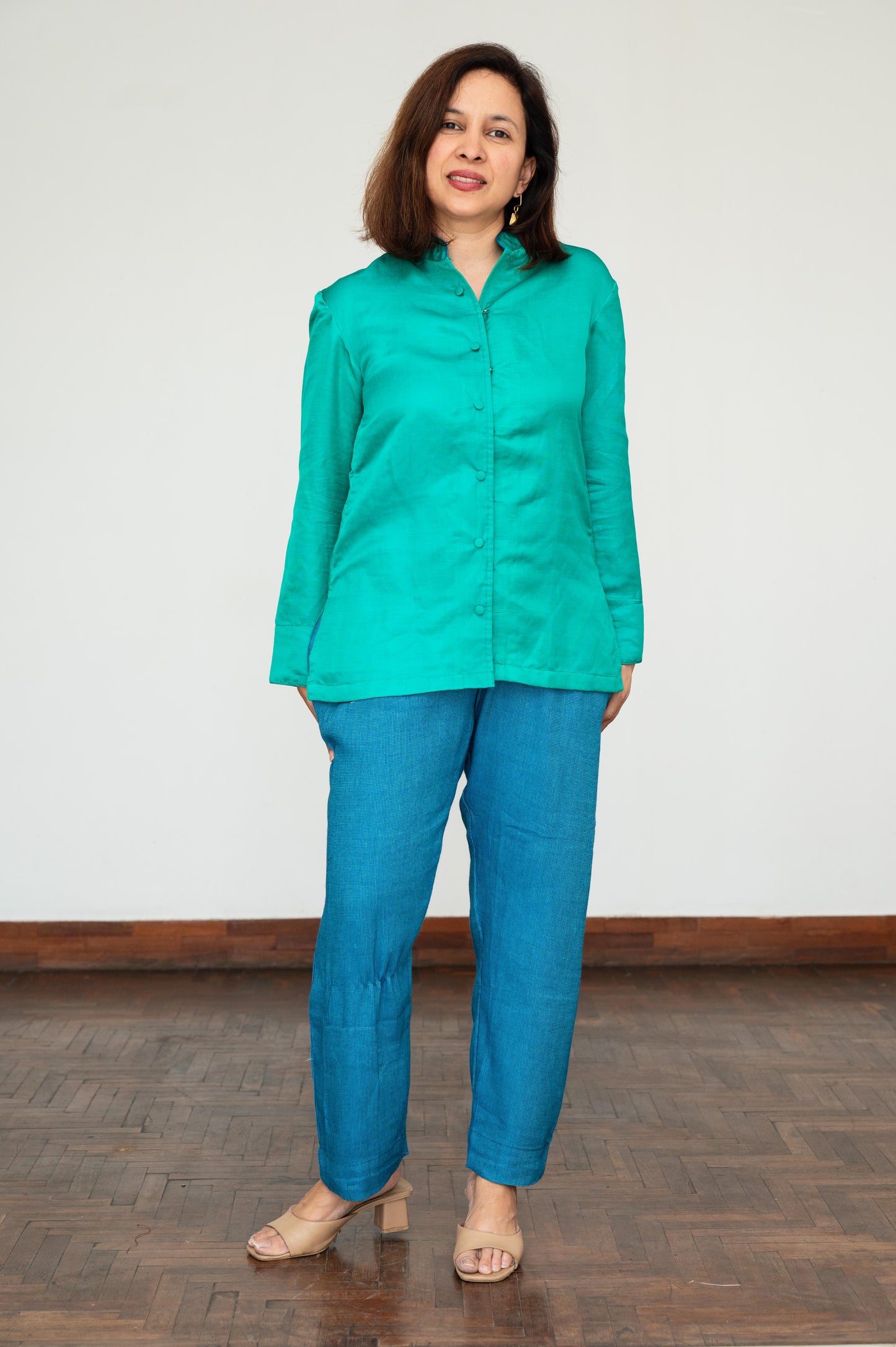 Green Modal Silk Jacket