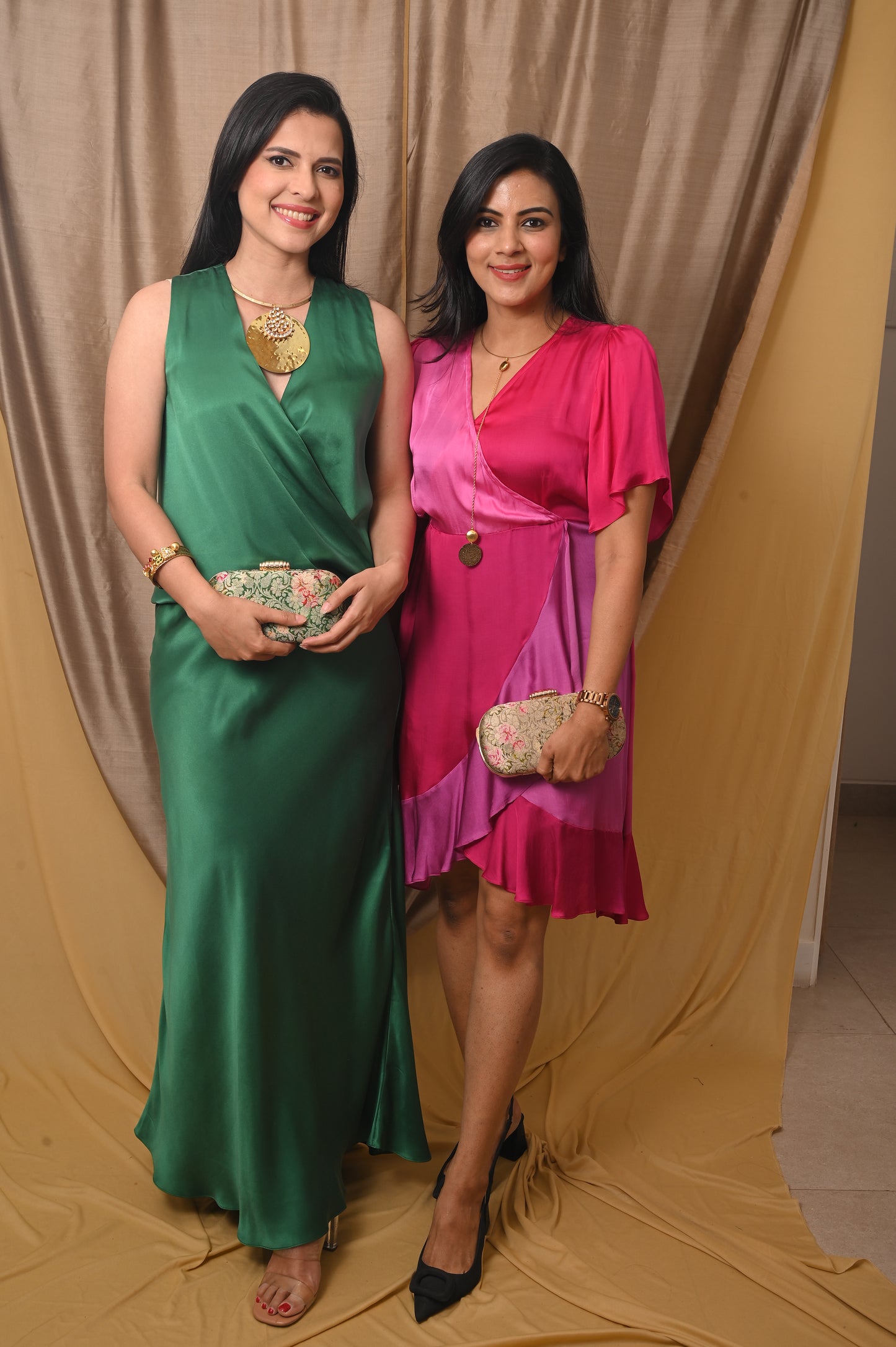 Pink Shaded Modal Silk Dress