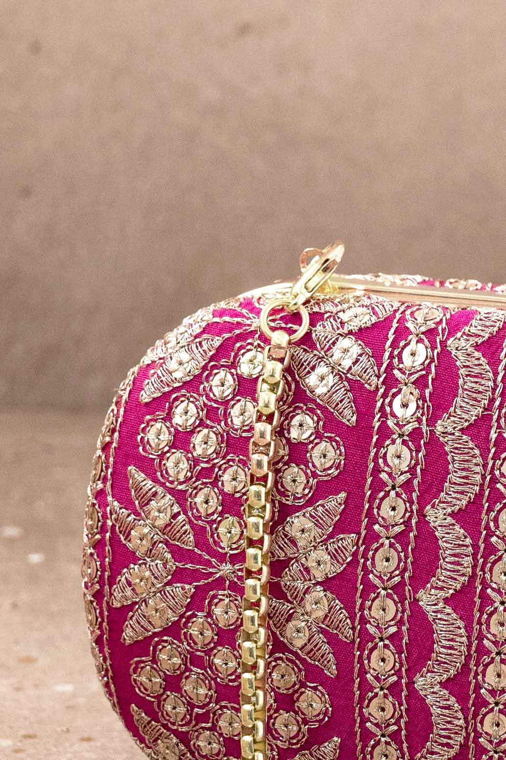 Floral Creeper Box Clutch - Pink- AM-BC-0323-0002