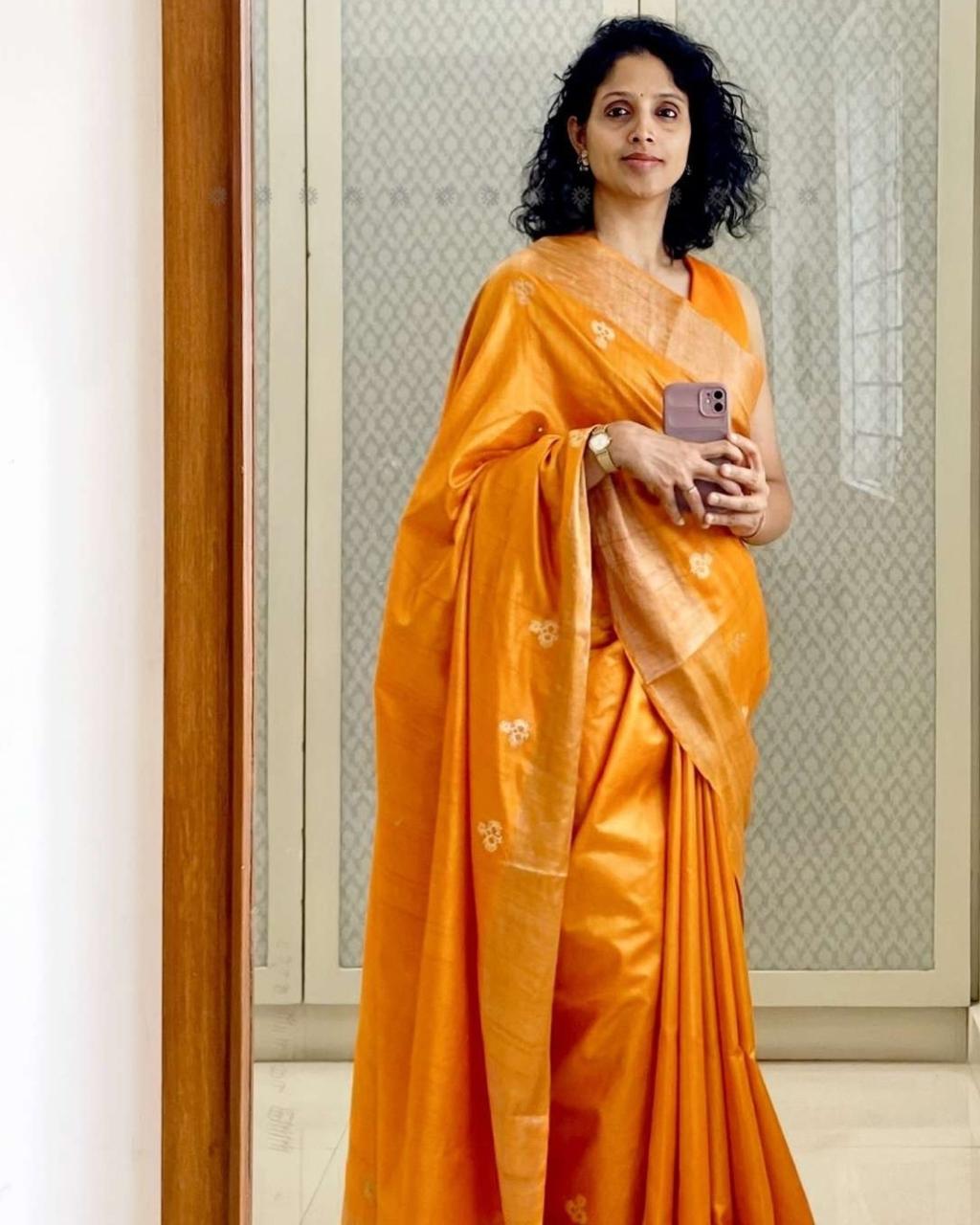 Laung ka phool Unma Chattisgarh Tussar Saree