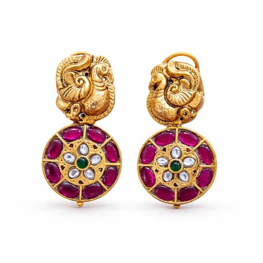 Peacock Bloom EarringsTRB0316