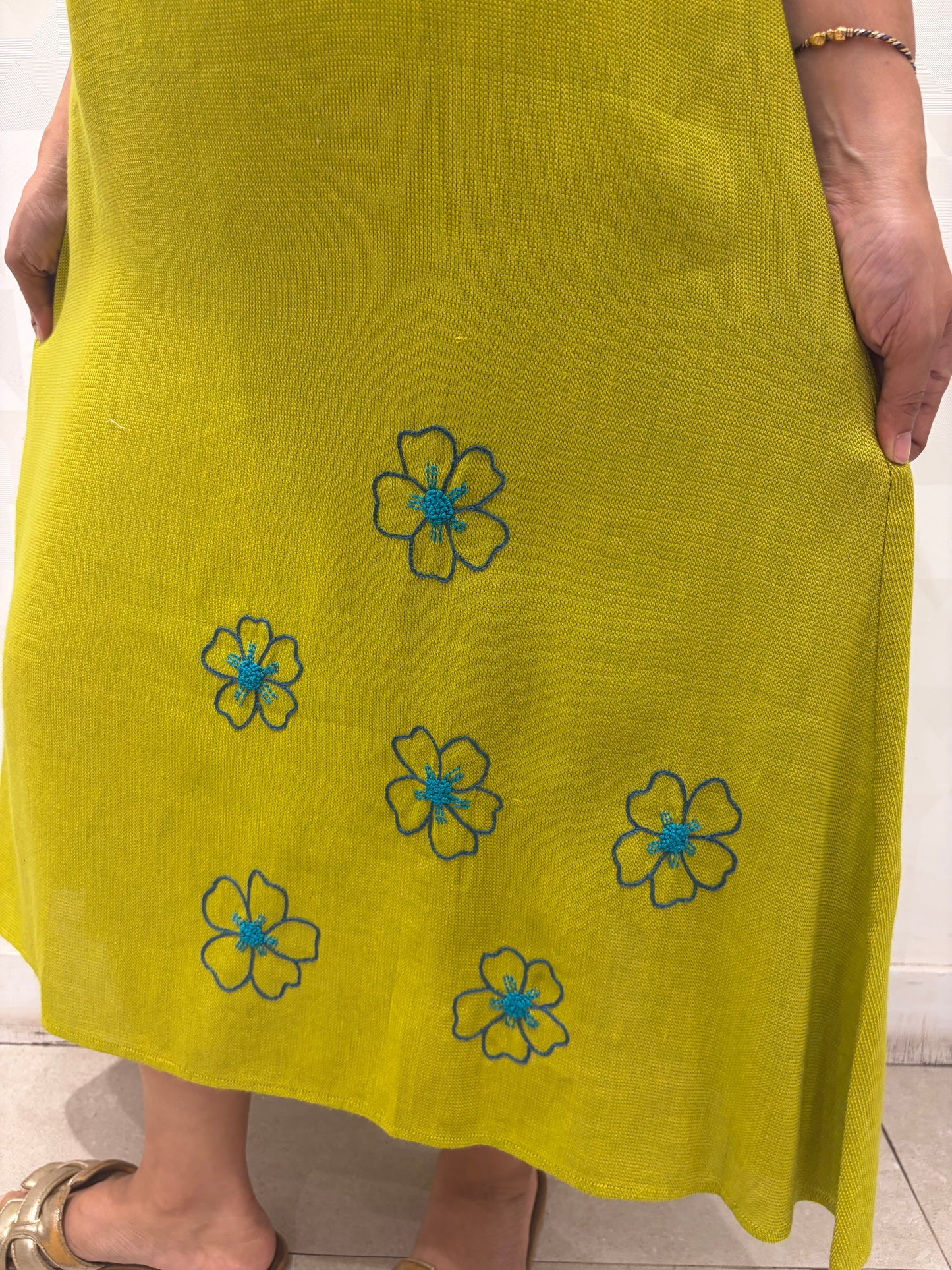 Key Lime Turquoise Cotton Dress
