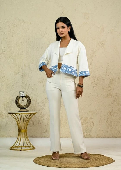 White Cotton Flex Shrug