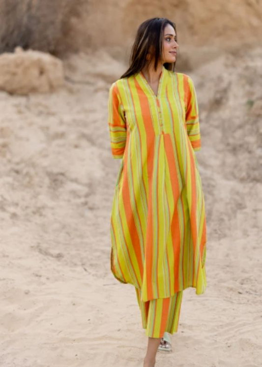 Sunset Stripes Kurta Set