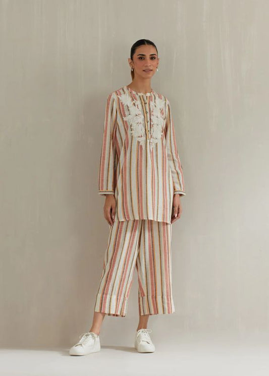 Orange Stripes with Embroidery SS 2322