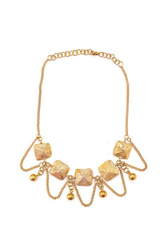 Square spring with round beads chain