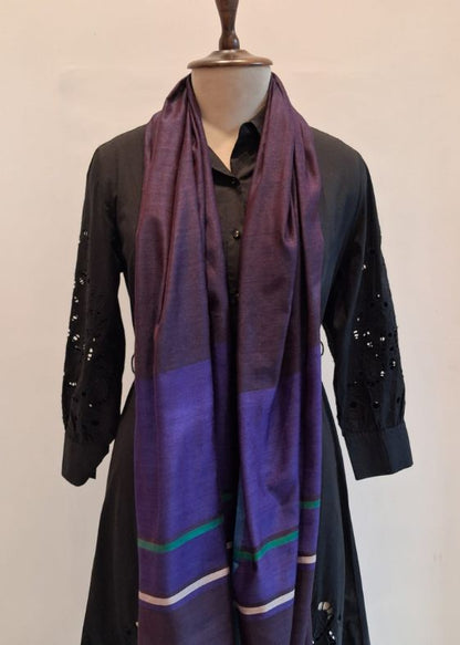 Purple Silk Cotton Stole