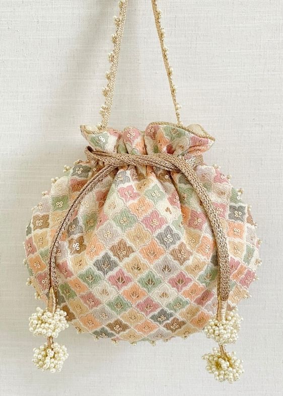 AZA PASTEL POTLI-WHITE