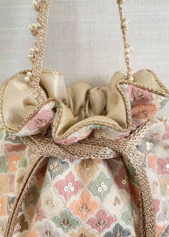 AZA PASTEL POTLI-WHITE