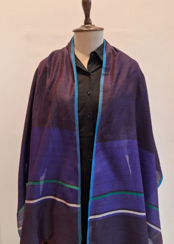 Purple Silk Cotton Stole