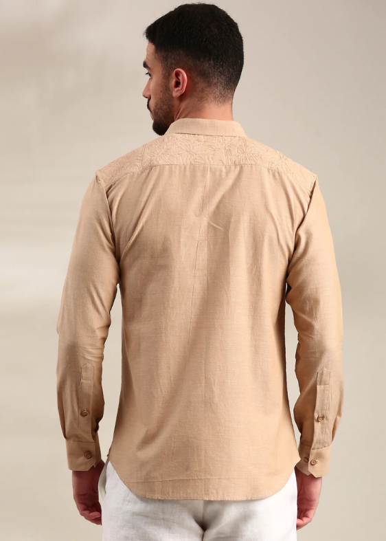 Beige Cotton Shirt