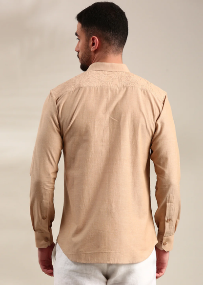 Beige Cotton Shirt