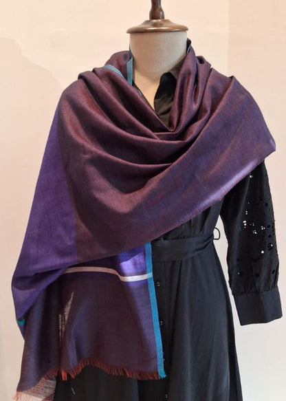 Purple Silk Cotton Stole