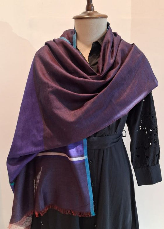Purple Silk Cotton Stole