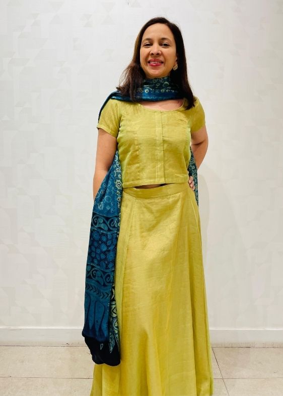 Green silk Tissue Blouse