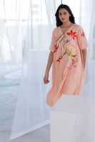 Blush Peach Orchids Kurta Set