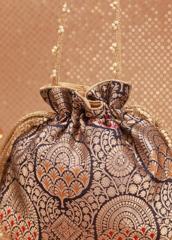 Kashi Pure Banarasi Silk Potli - AM PT 0225 0007