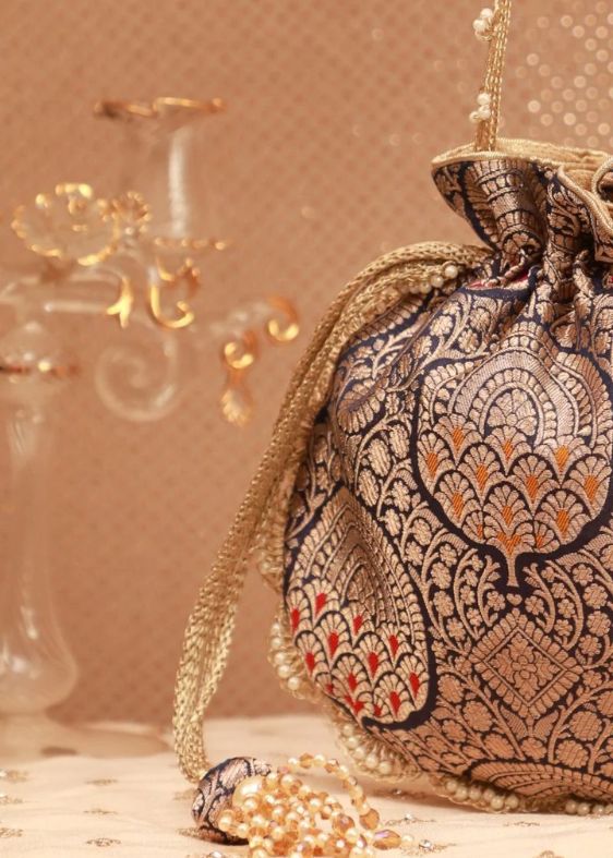 Kashi Pure Banarasi Silk Potli - AM PT 0225 0007